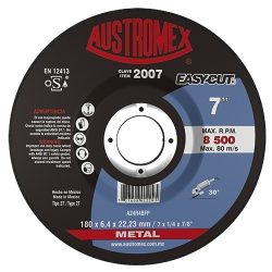 DISCO ABRASIVO 7" X 1/4" X 7/8" EASYCUT AUSTROMEX