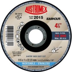 DISCO ABRASIVO 4-1/2" X 1MM X 7/8" EASYCUT INOXIDABLE AUSTROMEX