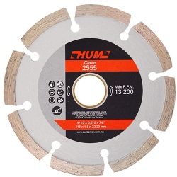 DISCO DIAMANTE 4-1/2" X 7/8" SEGMENTADO USO GENERAL HUM GRIS AUSTROMEX