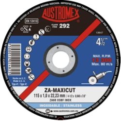 DISCO ABRASIVO 4-1/2" X 1MM X 7/8" ZA MAXICUT INOXIDABLE AUSTROMEX