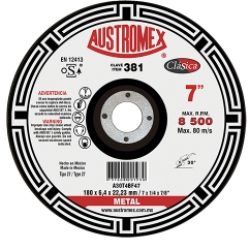 DISCO ABRASIVO 7" X 1/4" X 7/8" CLASICA AUSTROMEX D..