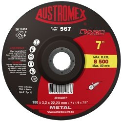 DISCO ABRASIVO 7" X 1/8" X 7/8" HUM AUSTROMEX