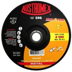 DISCO ABRASIVO 7" X 5/32" X 7/8" KREATOR AUSTROMEX