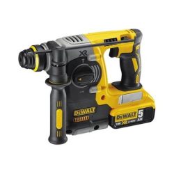 MARTILLO ROTATIVO SDS PLUS INALAMBRICO 20V 1/2" LI-ION 3.1KG 2.1J XM 2BATERIA 5.0AH C/CAGADOR CAJA PLASTICA DEWALT