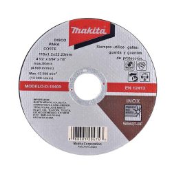 DISCO ABRASIVO 4-1/2" X 1.2MM INOXIDABLE (D18409) MAKITA