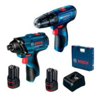 Combo 12V Pistola Impacto Gdr120li + Rotomartillo 3/8" Gsb120li + 2Bateria 2Ah + 1Cargador + Estuche Bosch
