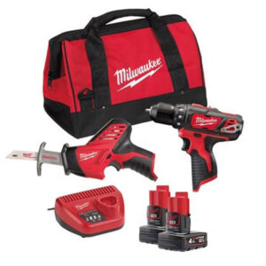 Combo 12V Atornillador 240120 + Sierra Sable 242020 + 2Bateria + 1Cargador + Maleta Milwaukee