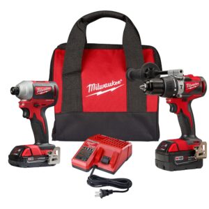 Combo 18V Taladro 2702220 + Impacto 275022 + 2Bateria 1.5Ah 3Ah + 1Cargador + Maleta Milwaukee