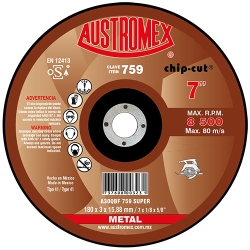 Disco Abrasivo 7" X 1/8" X 5/8" Chipcut Suave Austromex
