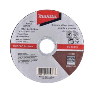 Disco Abrasivo 4-1/2" X 1.2Mm Inoxidable (D18409) Makita